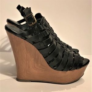 Mossimo Supply Co. Strappy platform Wedge sandles